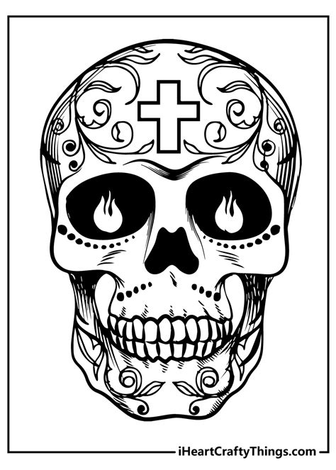 Simple Skull Coloring Pages