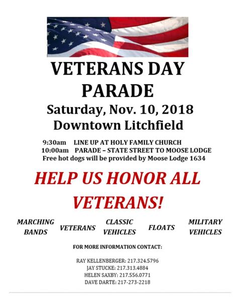Veterans Day Parade The City Of Litchfield