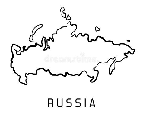 Esquema del mapa de Rusia stock de ilustración Ilustración de