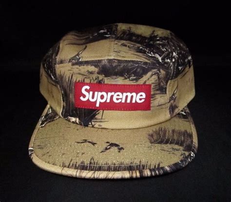 Supreme Dogs And Ducks Canvas Camp Cap Panel Hat Adjustable Tan Fw