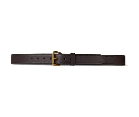 Filson 63205 1 14 Inch Leather Double Belt Brown W Brass Buckle 48
