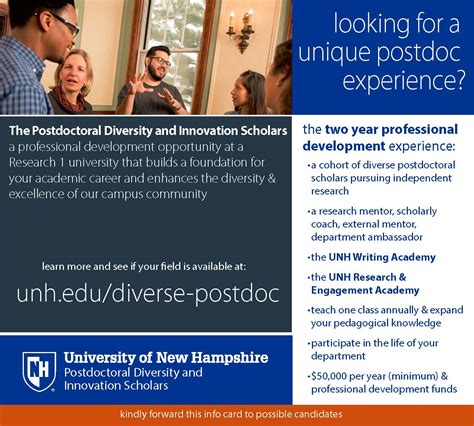 Unhs Postdoctoral Diversity And Innovation Scholars Program