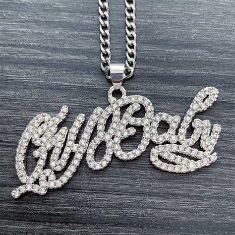 Iced Out Crybaby Necklace Lil Peep Chain Etsy