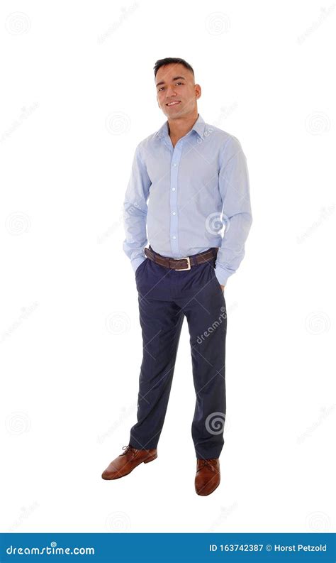 Young Man Standing Relaxed In The Studio Stock Image Image Of Career