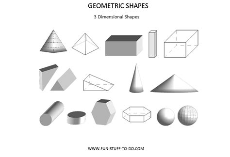 3 Dimensional Shapes  New Calendar Template Site
