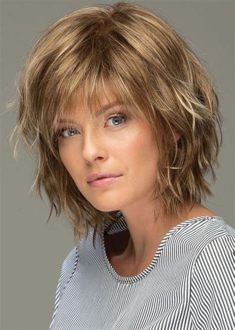 Messy Look Womens Shoulder Length Style Features Choppy Layers Wavy