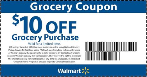 Rare Walmart Coupon 10 Off Groceries With Pickup