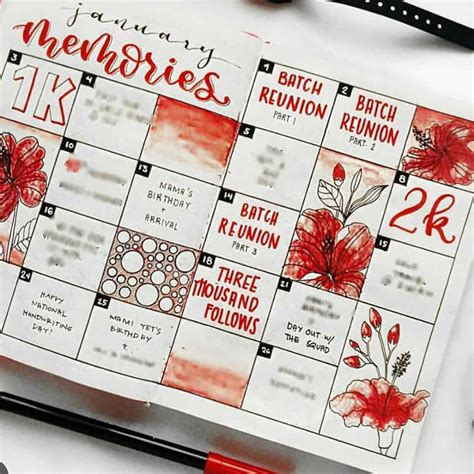Top 10 Red Bullet Journal Spreads From This Week My