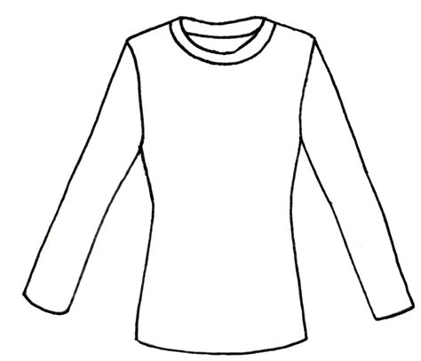 Long Sleeve Shirt Drawing Easy Clip Art Library