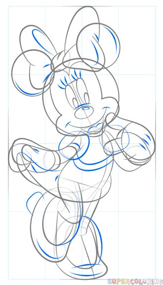 How To Draw Minnie Mouse Step By Step Drawing Tutorials