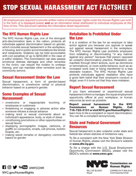 Stop Sexual Harassment Act Notice Aa And Tc Inc