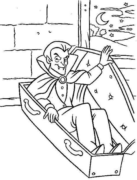 Vampire Coloring Pages Pdf To Print Halloween