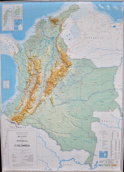 Mapa De Colombia En Relieve Igac Instituto Geográfico Agu Flickr
