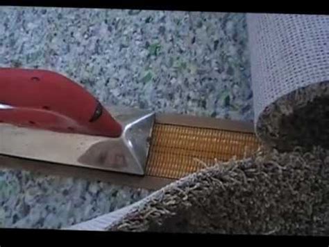 This is especially true in larger areas now roll the carpet down onto the tape and be certain that the edges come together or meet. HOW TO SEAM CARPET - YouTube