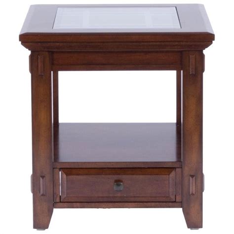 Broyhill chairside table product info. Broyhill Vantana Rectangular End Table in Golden Brown - 4986-002