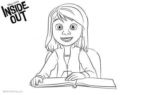 Inside Out Riley Coloring Pages