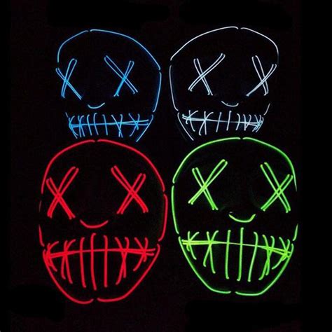 Drop Shipping Led Power Beast Mask Mask Up Funny Mask From The Purge