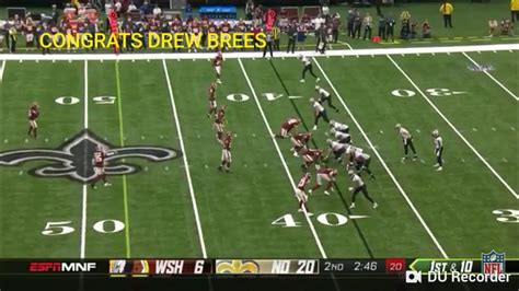 Drew Brees Breaks Peyton Mannings Total Carrer Pass Yards Nfl Record