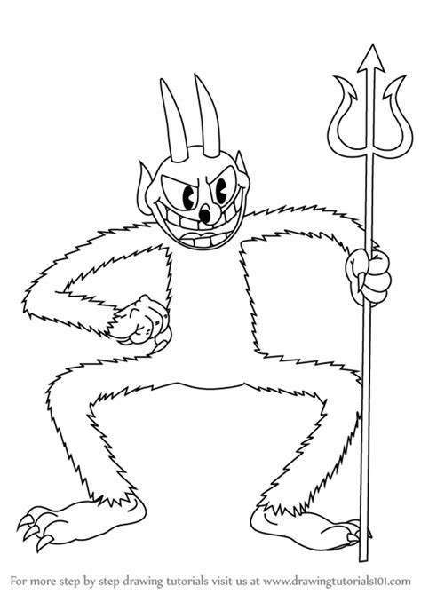 Learn How To Draw The Devil From Cuphead Cuphead Step By Step