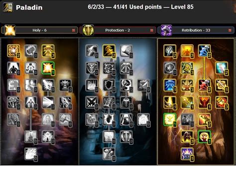 Pve Retribution Paladin Talent Build And Glyphs Guide Cataclysm 434wow