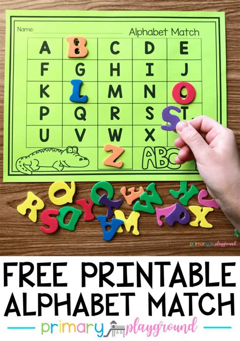 Preschool Match Alphabets With Pictures Worksheet