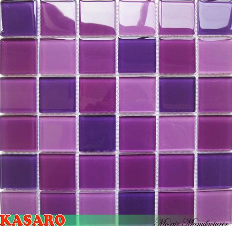 Purple Brick Glass Mosaic Interior Wall Tile Ksl124139 China Purple