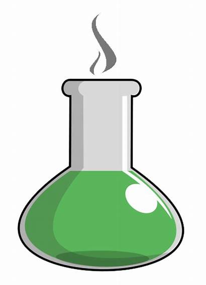 Flask Chemistry Clip Clipart Science Bottom Round