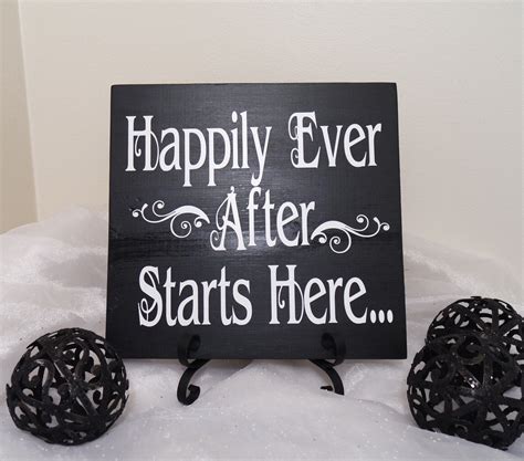 Happily Ever After Starts Here Wedding Sign By Craftywitchesdecor