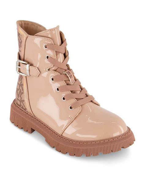 Dkny Little Girls All Over Logo Moto Boots Macys