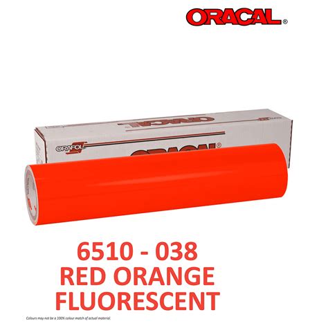 Oracal® 6510 Fluorescent Cast Red Orange Fluorescent 038 Sm