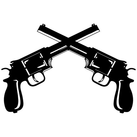 Pistol Guns Crossed Sticker