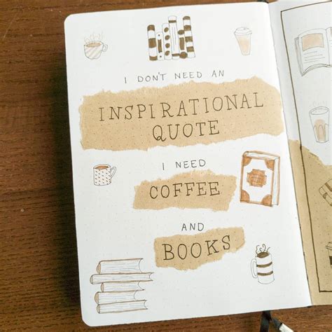 bullet journal coffee theme ideas   bujo pages