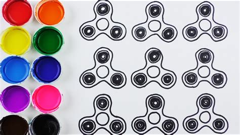 More images for imagenes de spinners para colorear » Dibuja y Colorea Fidget Spinner - Dibujos Para Niños - Learn Colors / FunKeep - YouTube