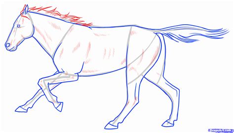 How To Draw A Running Horse Step By Step