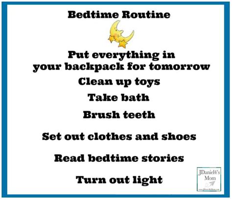 Back To School Chore Charts For Before And After School