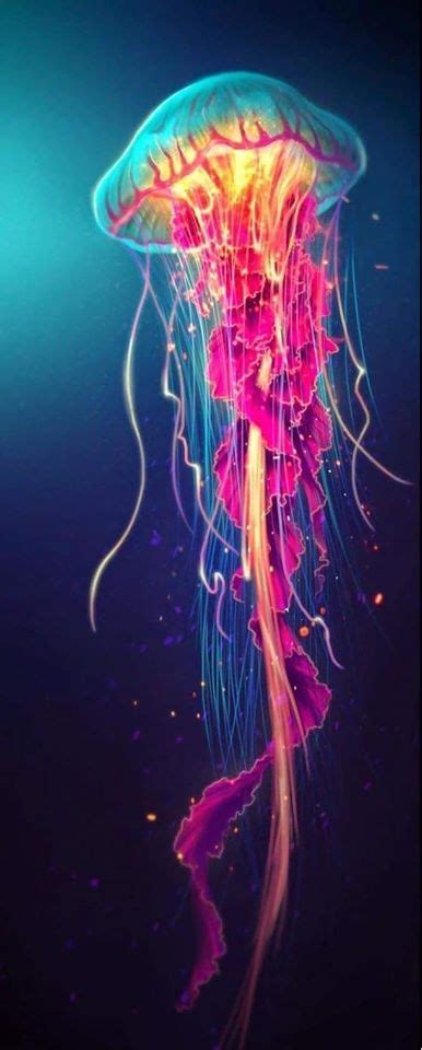 Glowing Jellyfish Jellyfish Art Trash Art Nature Tattoos
