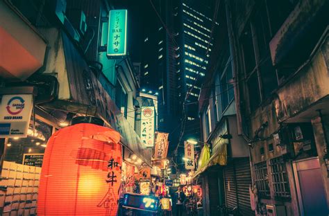Hintergrundbilder Japan Nacht Neon Masashi Wakui 2048x1349