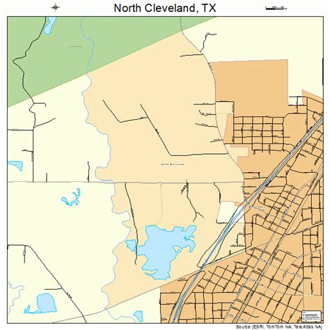 North Cleveland Texas Street Map 4851984