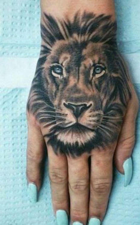Pin By Daniella On Tattoos Lion Hand Tattoo Lion Head Tattoos Lion