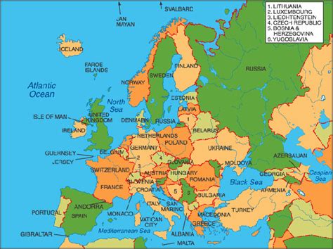 Europe Map Detailed On Line Map Of Europe