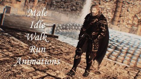 Leviathan Animations Male Idle Walk And Run LE モーション Skyrim Mod