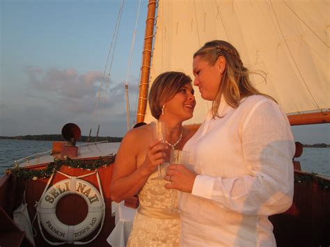 Pin On Lesbian Gay Weddings Aboard The Yacht Sail Selina II St Michaels MD