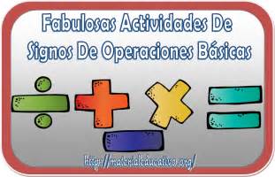 Fabulosas Actividades De Signos De Operaciones Básicas Material Educativo