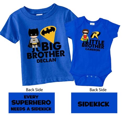 1 Shirt With Personalized Big Brother Shirts Or Matching Etsy