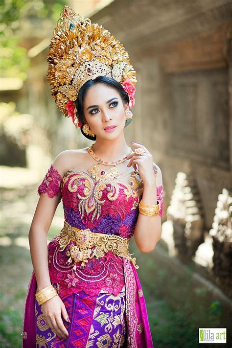 Balinese Pengantin Wanita Gadis Cantik Asia Perhiasan Pengantin
