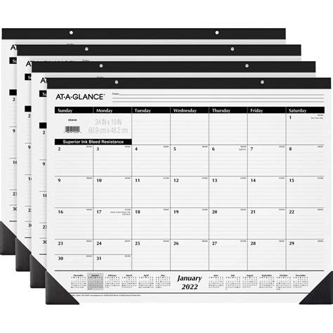 Aagsk3000bd At A Glance Classic Monthly Desk Pad Monthly 1 Year