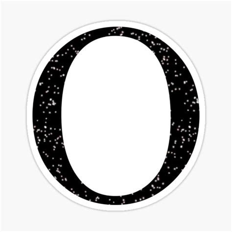 Black Glitter Letter O Sticker For Sale By Muffinstandd Redbubble