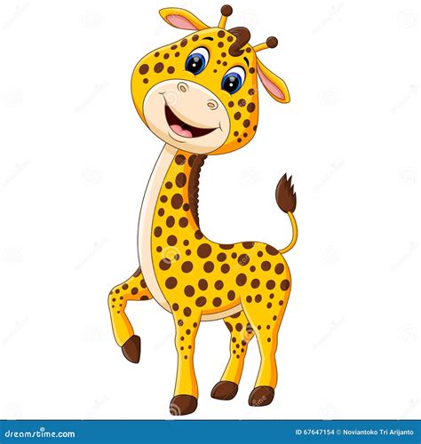 Cute Giraffe Cartoon Stock Vector Illustration Of Africa 67647154