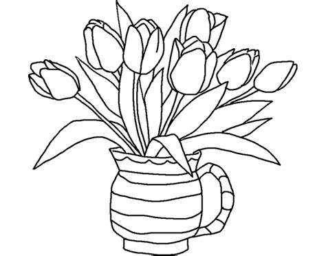 Mewarnai Gambar Bunga Tulip Yang Indah Dan Cantik