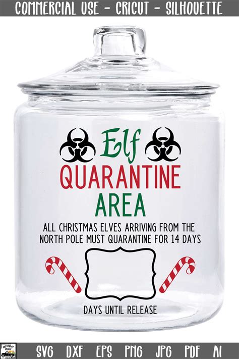 Use measuring tape to mark the distance, and. Elf Quarantine SVG File - Christmas Elf Quarantine Jar ...